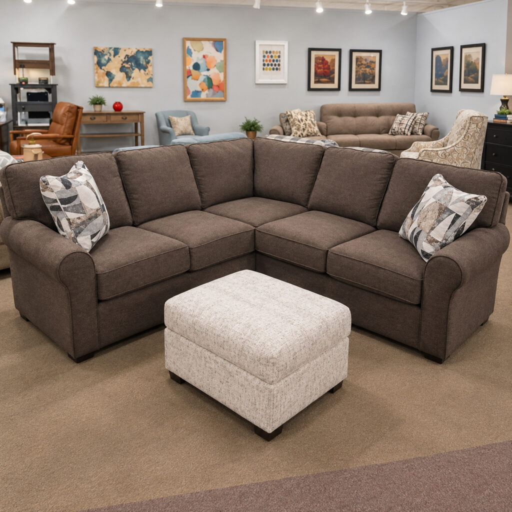 Brown Best Home Furnishings stationary sectional.