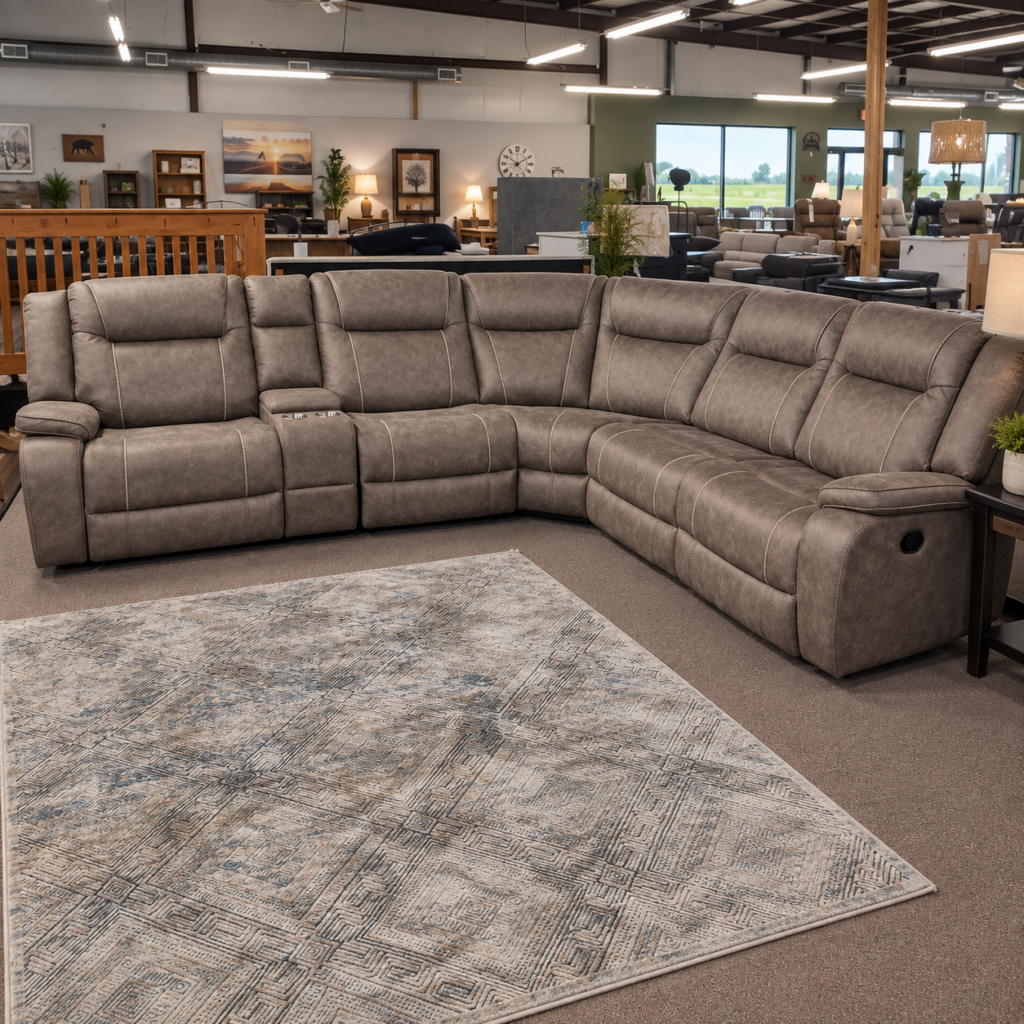 Parker House Gray Power Reclining Sectional
