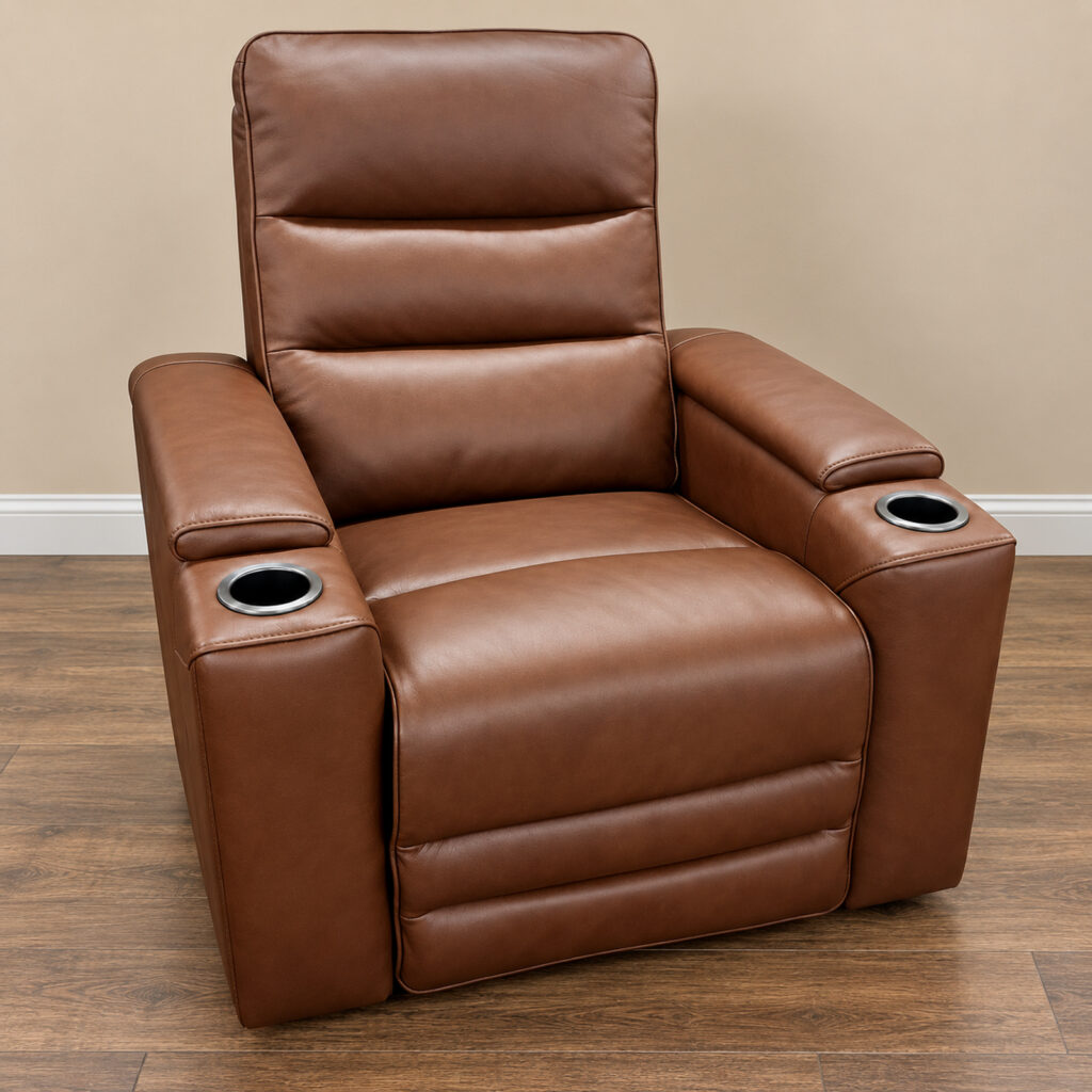 Parker House Nexus Power Leather Recliner with Power Headrest, Lumbar and Cup Holders