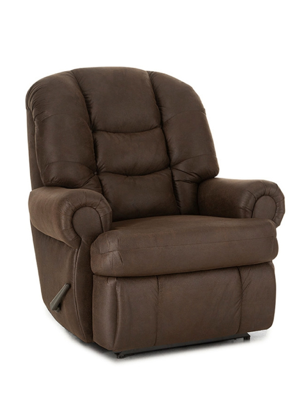 HomeStretch 231-94-21 King Comfort Recliner in walnut brown fabric, featuring plush cushioning, reinforced steel arm structure, and a wall-saver design.