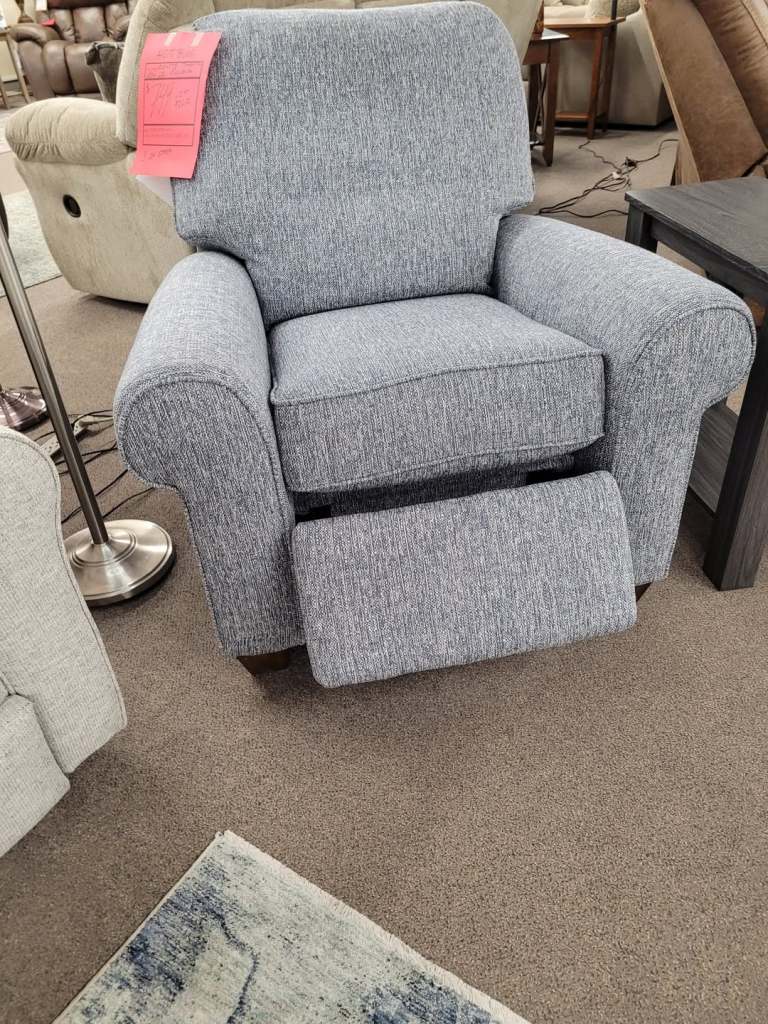 Flexsteel high leg recliner with sleek wood legs and a tailored silhouette, designed to look like an accent chair.