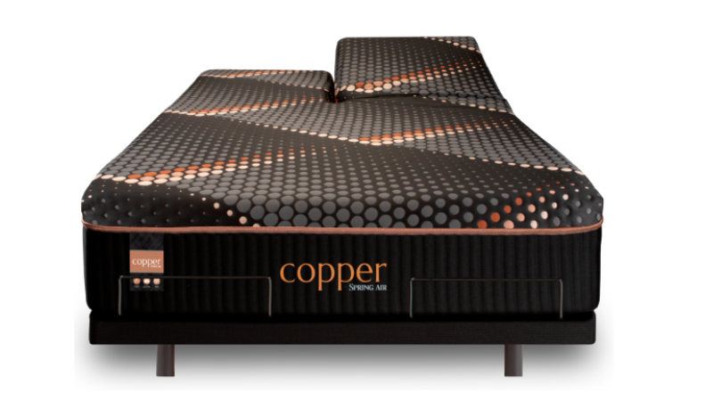 Spring Air Copper mattress with adjustable base featured in Meyers Furniture 4th of July Sale in Mendota IL