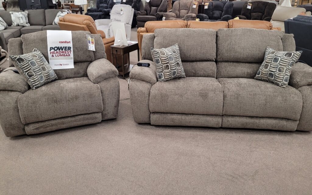 HomeStretch Power Reclining Sofa and Recliner – Mendota Showroom