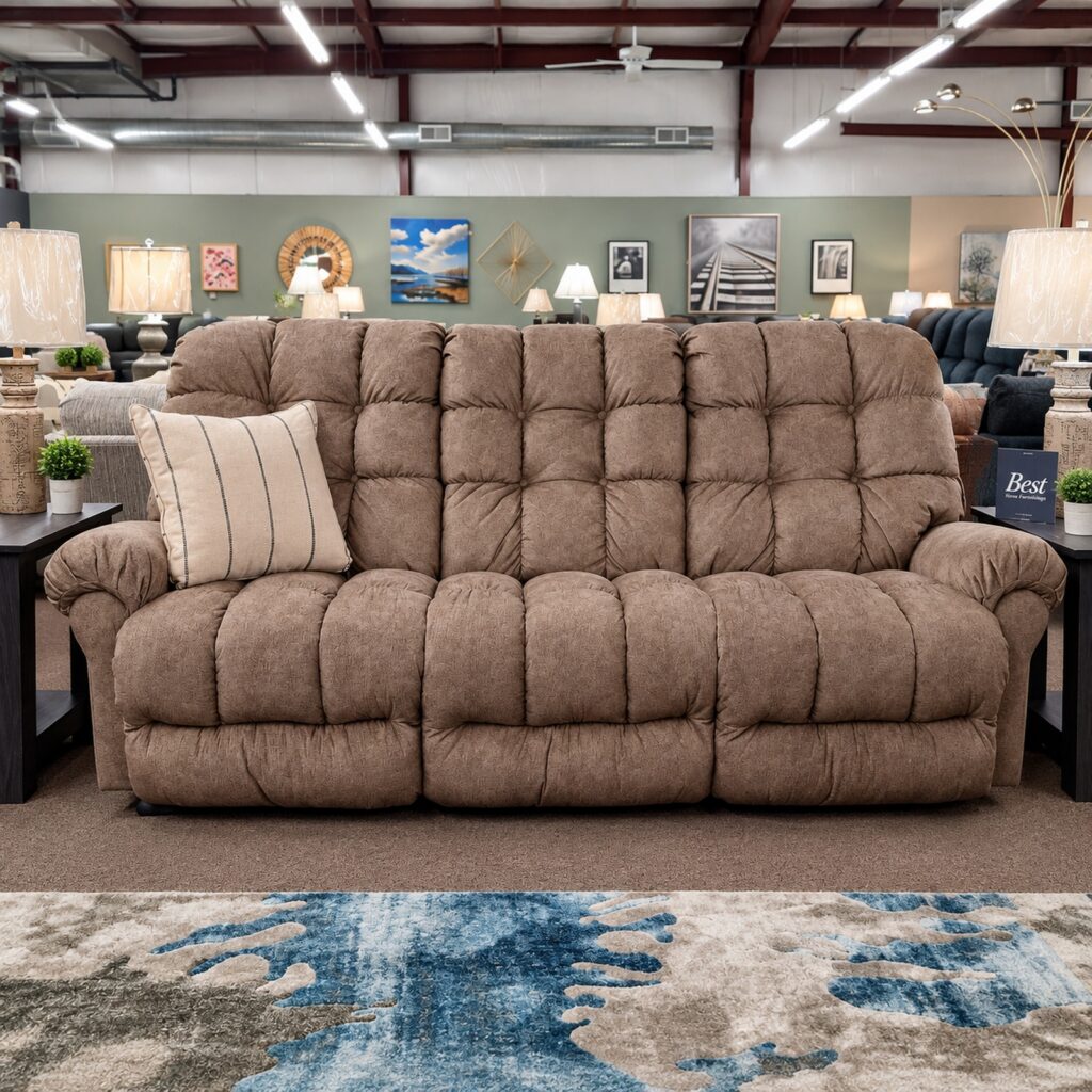 Best Home Furnishings Brown Reclining Sofa