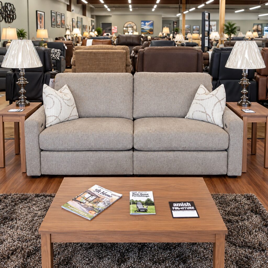 Best Home Furnishings Gray Power Incline Sofa