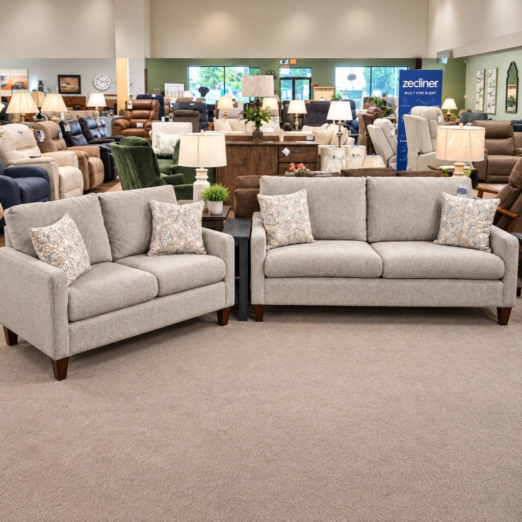 Bestcraft Gray Stationary Sofa and Loveseat Set