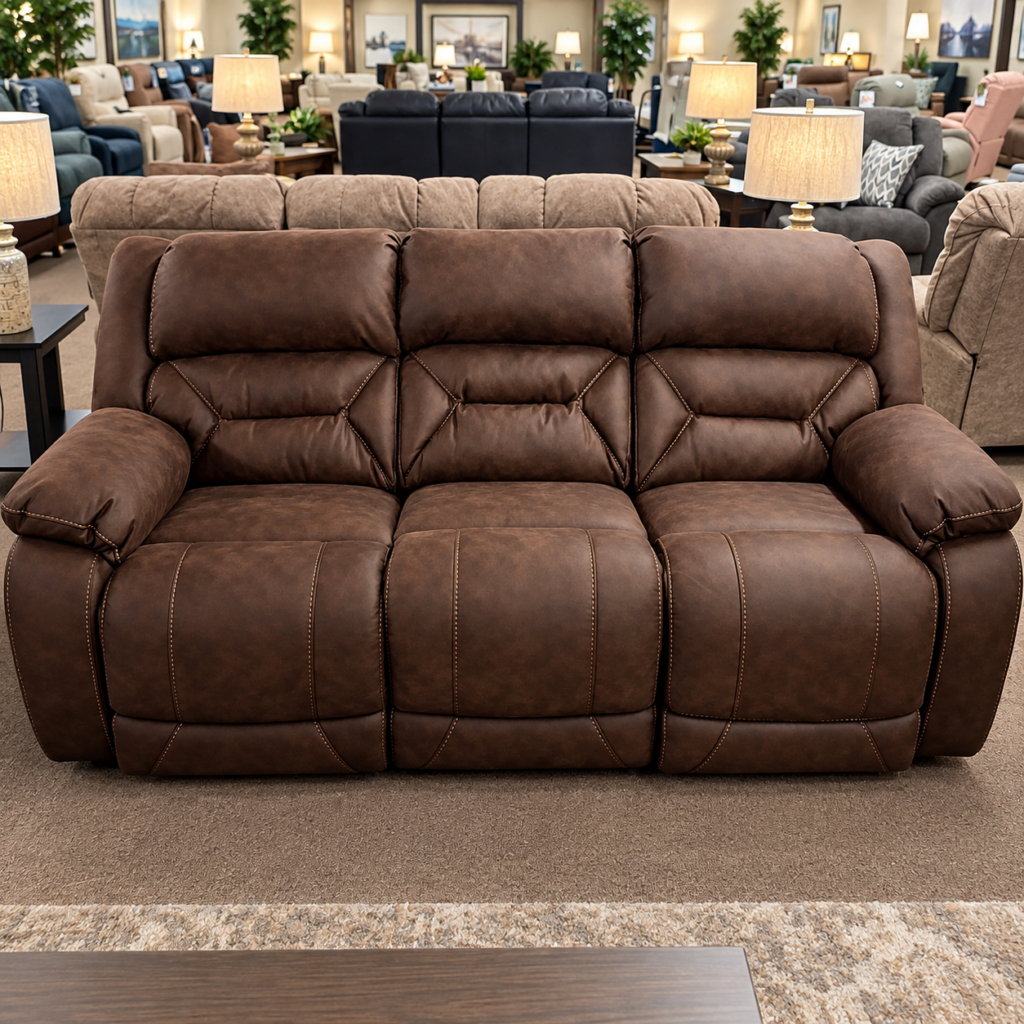 Homestretch Brown Power Reclining Sofa