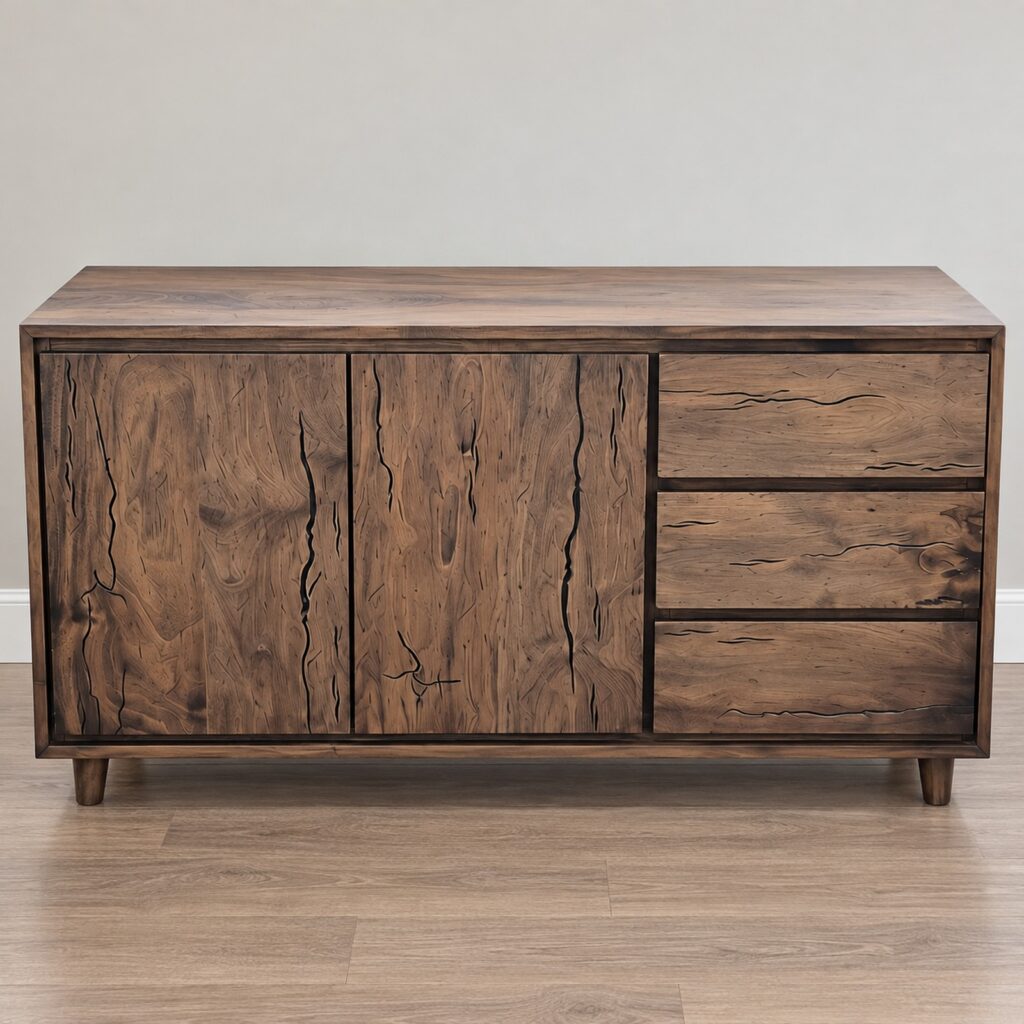 IFD 7101CNS console with two doors and three drawers